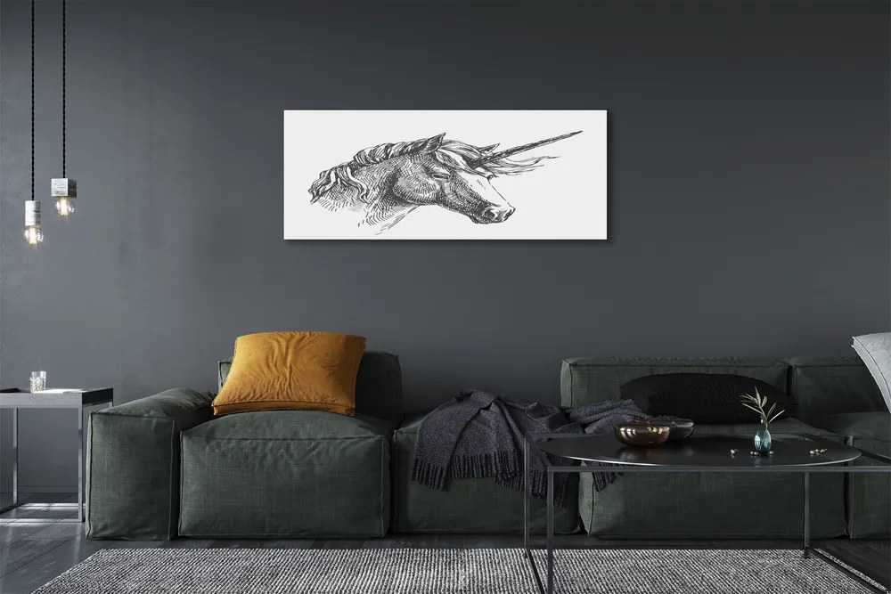 Canvas képek rajz egyszarvú 140x70 cm
