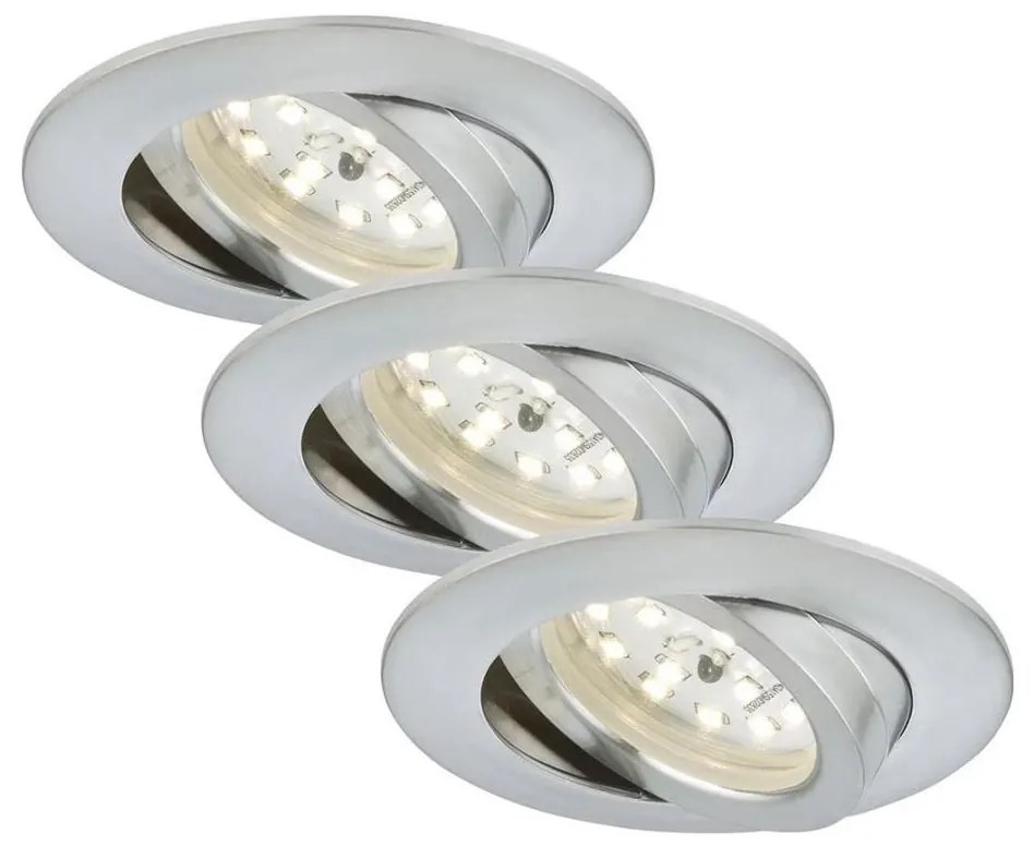 Briloner 7209-039 - 3 darabos LED készlet fürdőszobai süllyesztett lámpatest ATTACH LED/5W/230V IP23