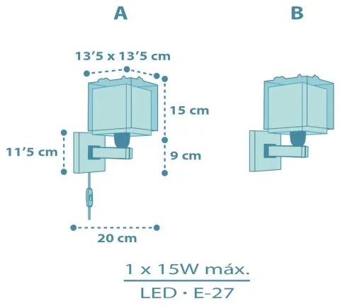 Dalber 63459 - Gyermek fali lámpa BABY DINOS 1xE27/15W/230V színes