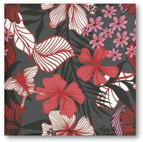 Textil falpanel 25×25 cm 25009 pillangós virág
