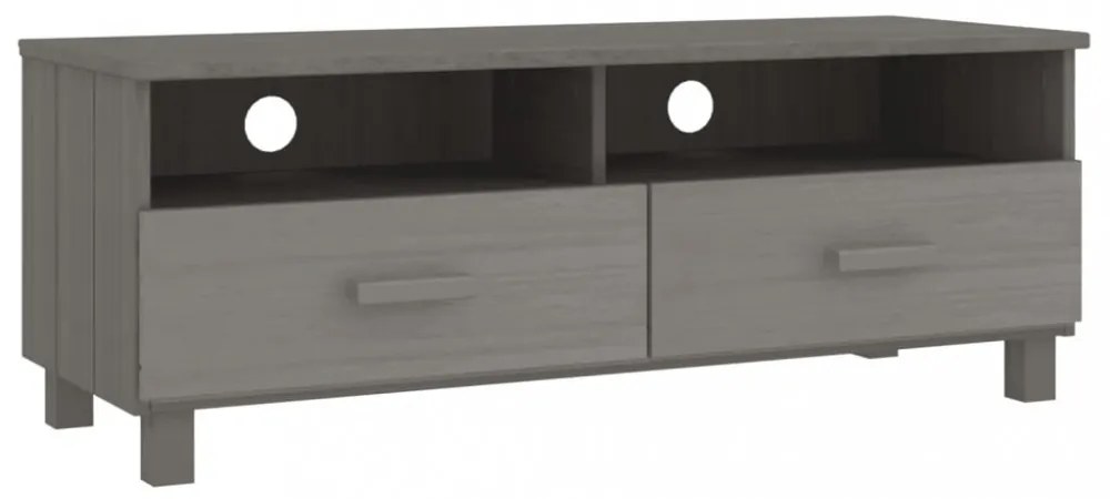 HAMAR világosszürke tömör fenyőfa TV-szekrény 106 x 40 x 40 cm