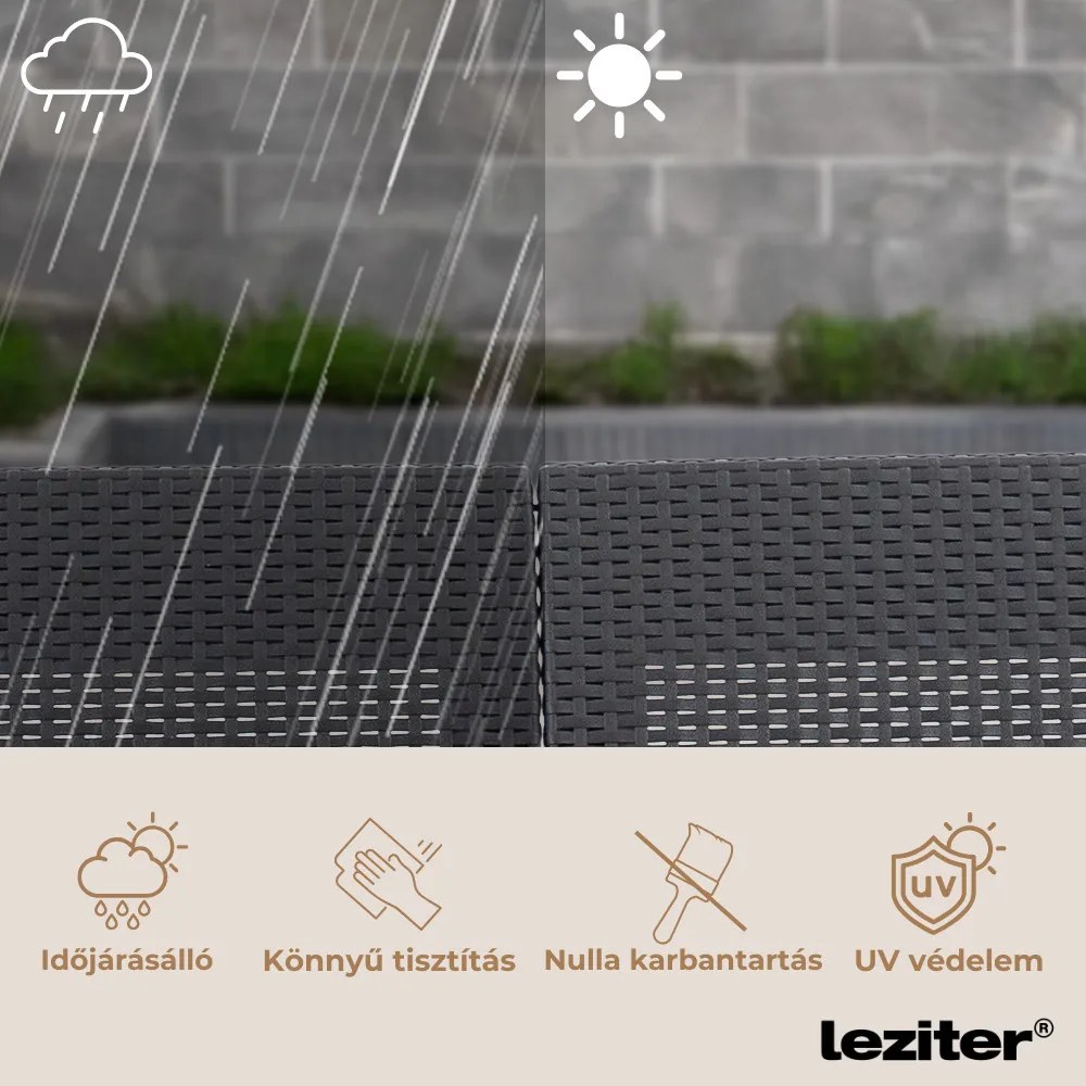 Claire 2 üléses műrattan kerti kanapé grafit