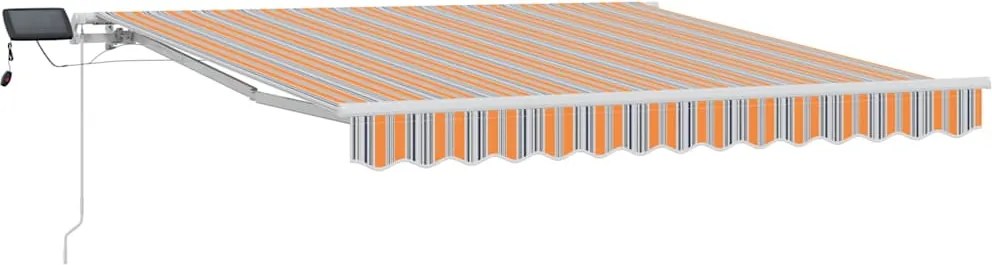 vidaXL Behúzható napellenző Sokszínű 300 x 250 cm Szövet és Acél