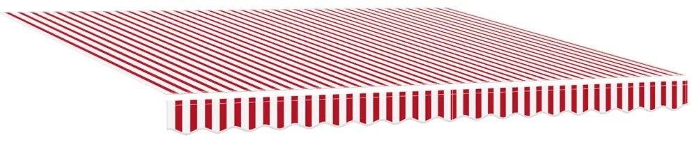 Automatikus Összecsukható Napernyő Piros és Fehér Csíkokkal 400x300 cm