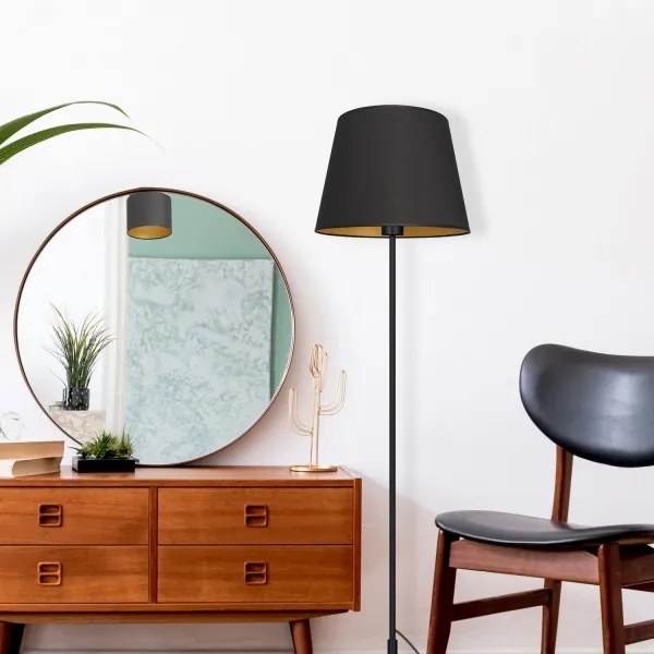 Állólámpa ARDEN 1xE27/60W/230V fekete/arany