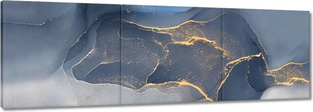Vászonkép 60x20 Kék márvány