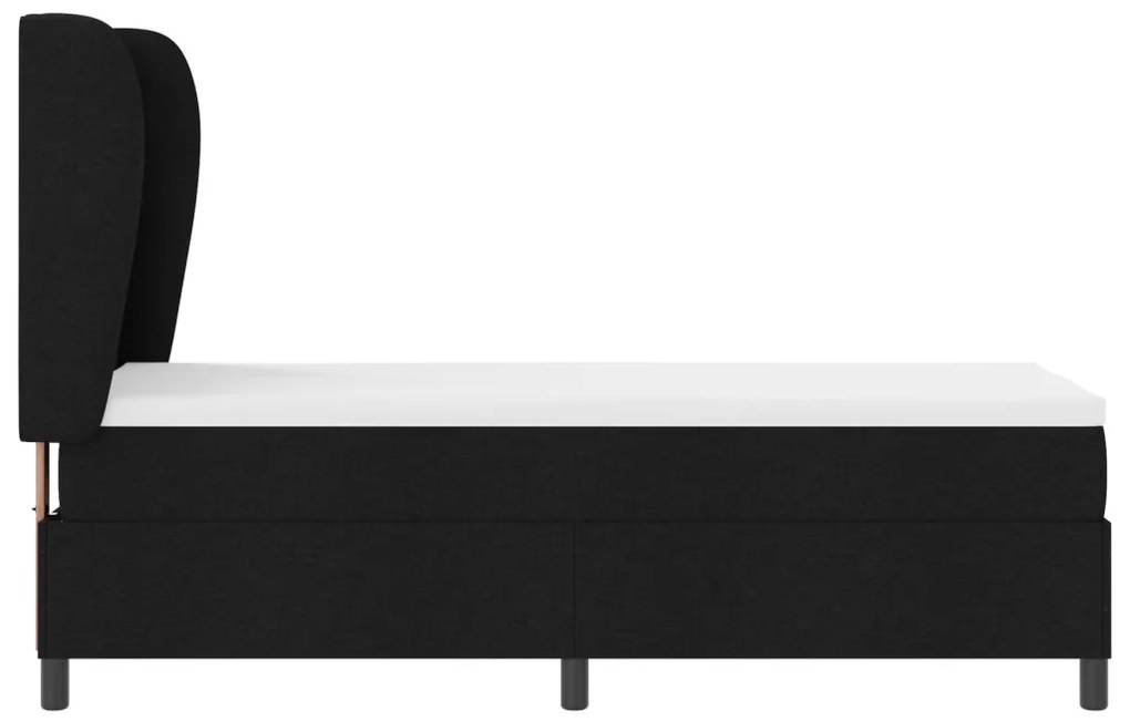 Ágykeret Matracot Kiválóan - Fekete - 80x200 cm - Szövet