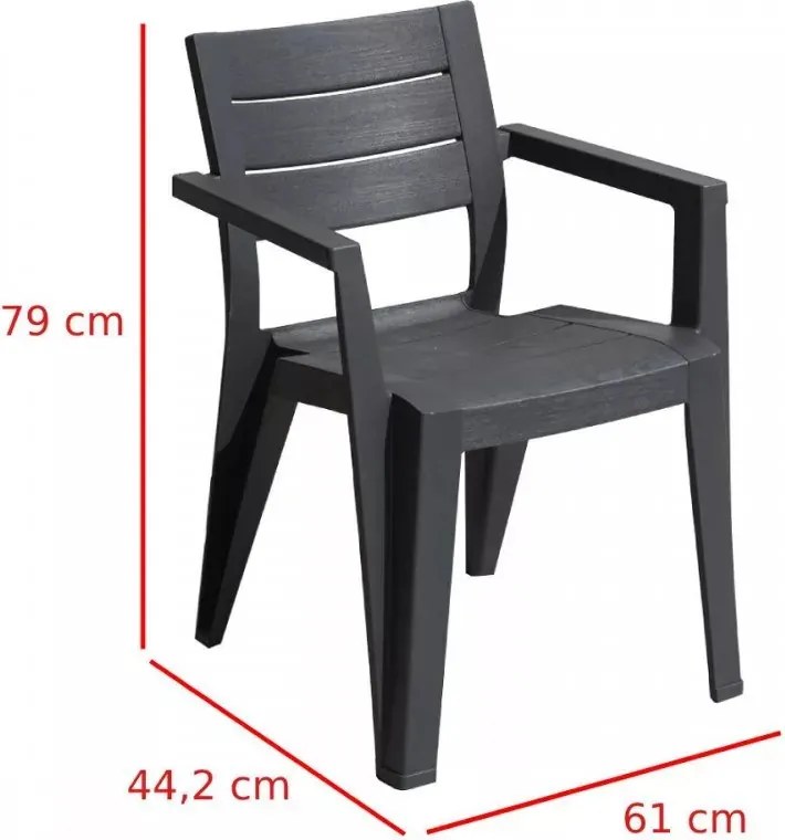 Amari Large 6+1 kerti bútor garnitúra szett dió-grafit