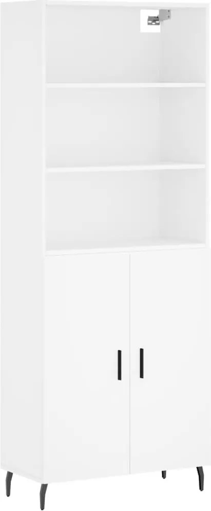 vidaXL fehér szerelt fa magasszekrény 69,5 x 34 x 180 cm