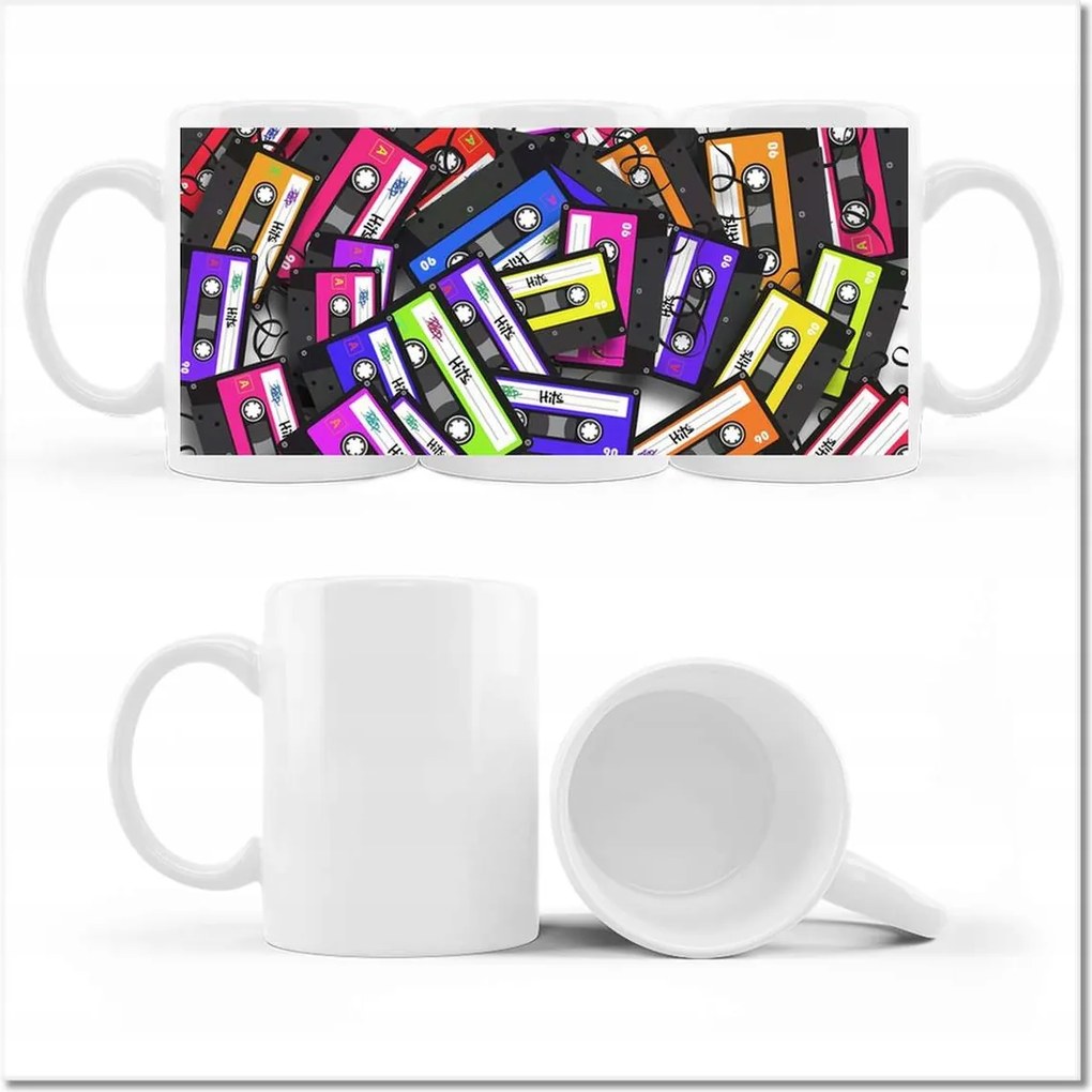 Nyomtatott bögre Magnókazetták