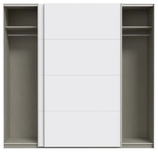 KARO tükrös gardróbszekrény 220x210 cm, fehér