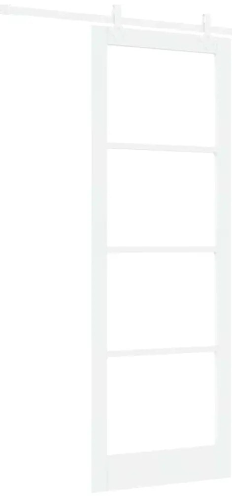 Csúszóajtó Fehér 83 x 232 cm Fa és fém