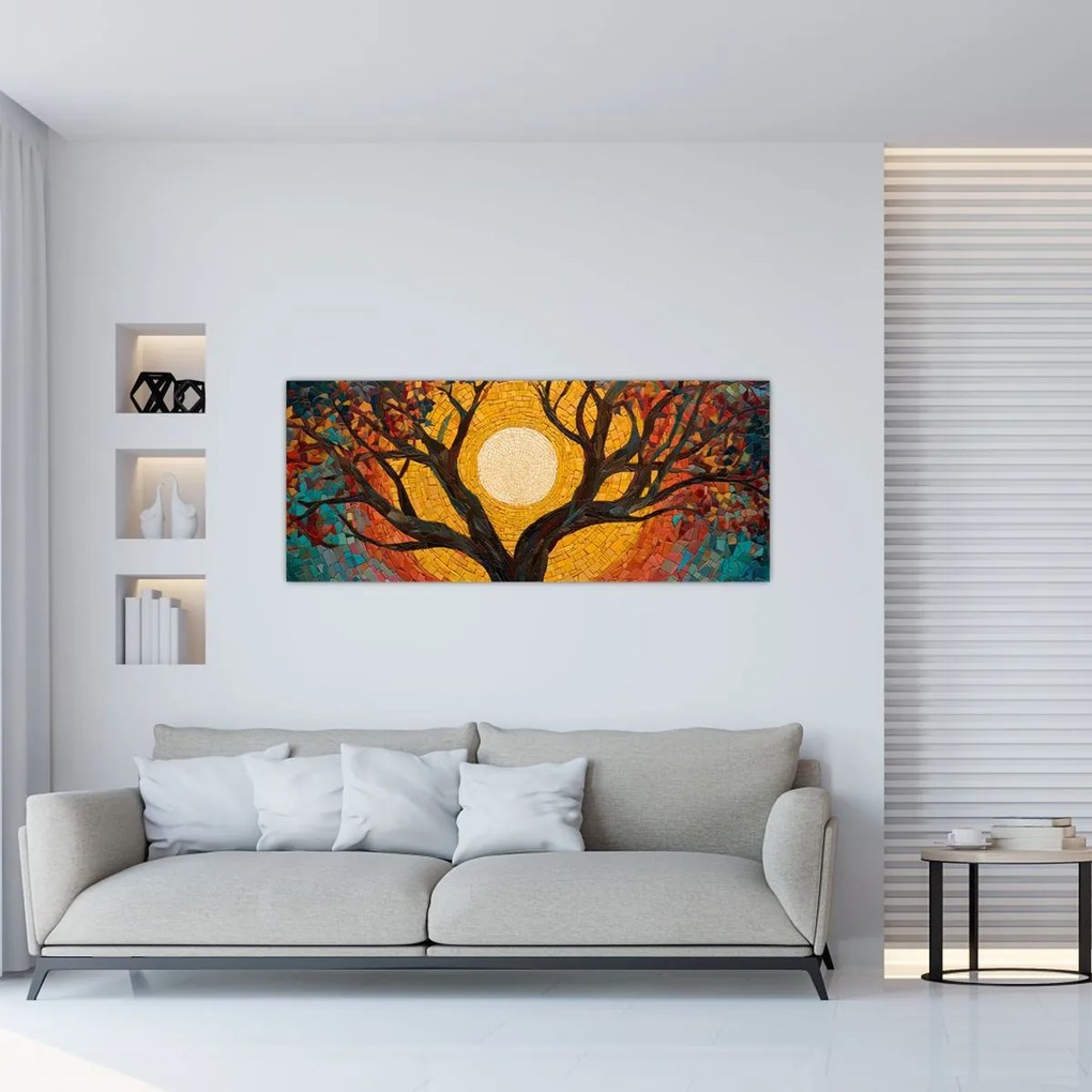 Kép - Nap az élet fájának koronájában (120x50 cm)