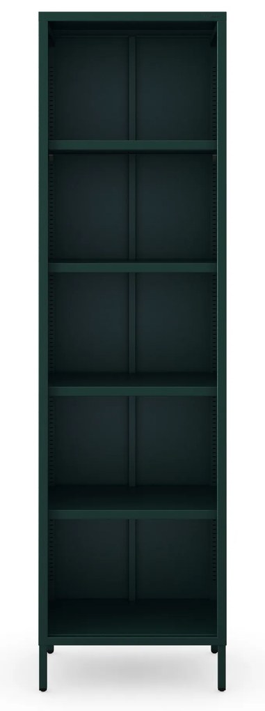 Könyvespolc MARIO, 500 x 1800 x 350 mm, Modern: palack zöld szín