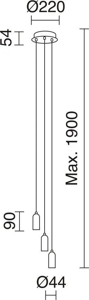 NOVOLUX 717E-G05X1A-01 A TU ESTILO Többágú Függesztett Lámpa Fehér E27 IP20