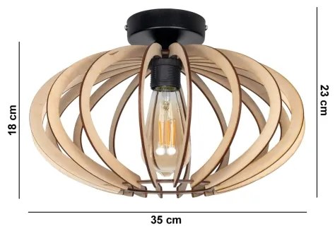 Felületre szerelhető csillár EARTH 1xE27/60W/230V fekete/bézs