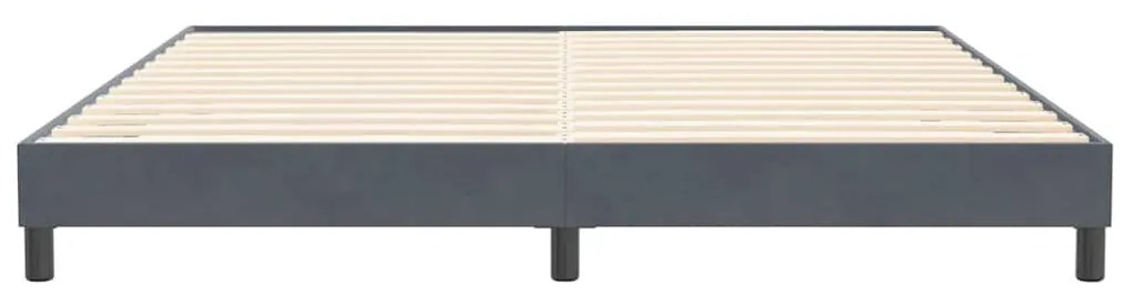 vidaXL sötétszürke bársony rugós ágy matrac nélkül 200x210 cm
