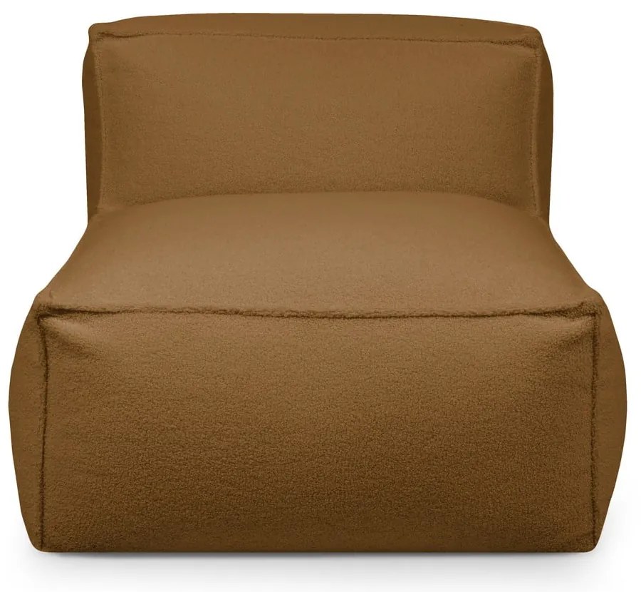 Barna buklé babzsákfotel Mass Open Modul 90 – SLOWDOWN