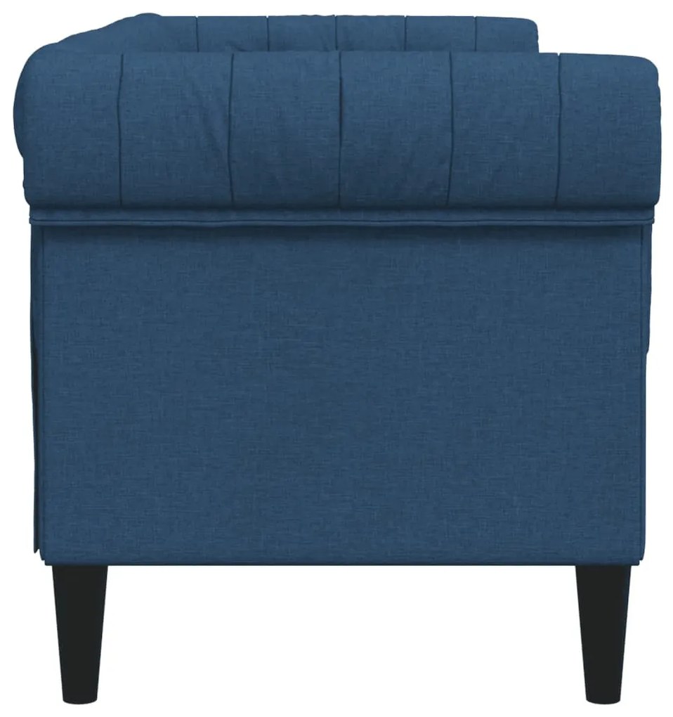 kék 2 személyes szövet Chesterfield kanapé
