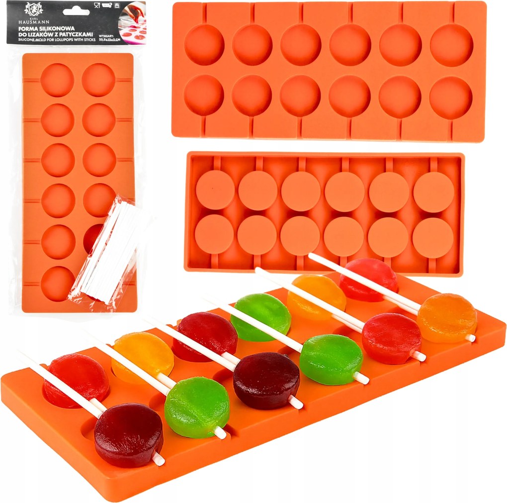 Szilikon Forma Csokoládéhoz, Karamellához, Nyalókához, Pralinéhoz, Cake Pops-hoz Pálcikák