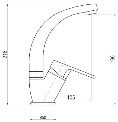 RAV Slezák CO106.0/2 - Mosogatócsaptelep COLORADO 21,8 cm fényes króm