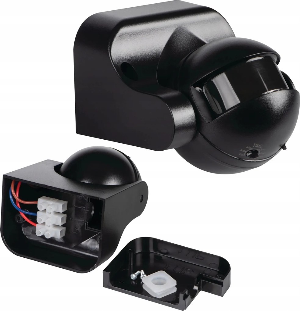 Mozgásérzékelő Pir Led Kültéri Fali Érzékelő Aler JQ-30-B/B IP44 Fekete