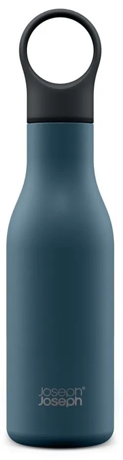 Sötétkék rozsdamentes acél utazó ivópalack 500 ml Loop – Joseph Joseph
