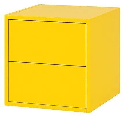 Boxie 2 fiókos fali szekrény 40x40x37 cm sárga