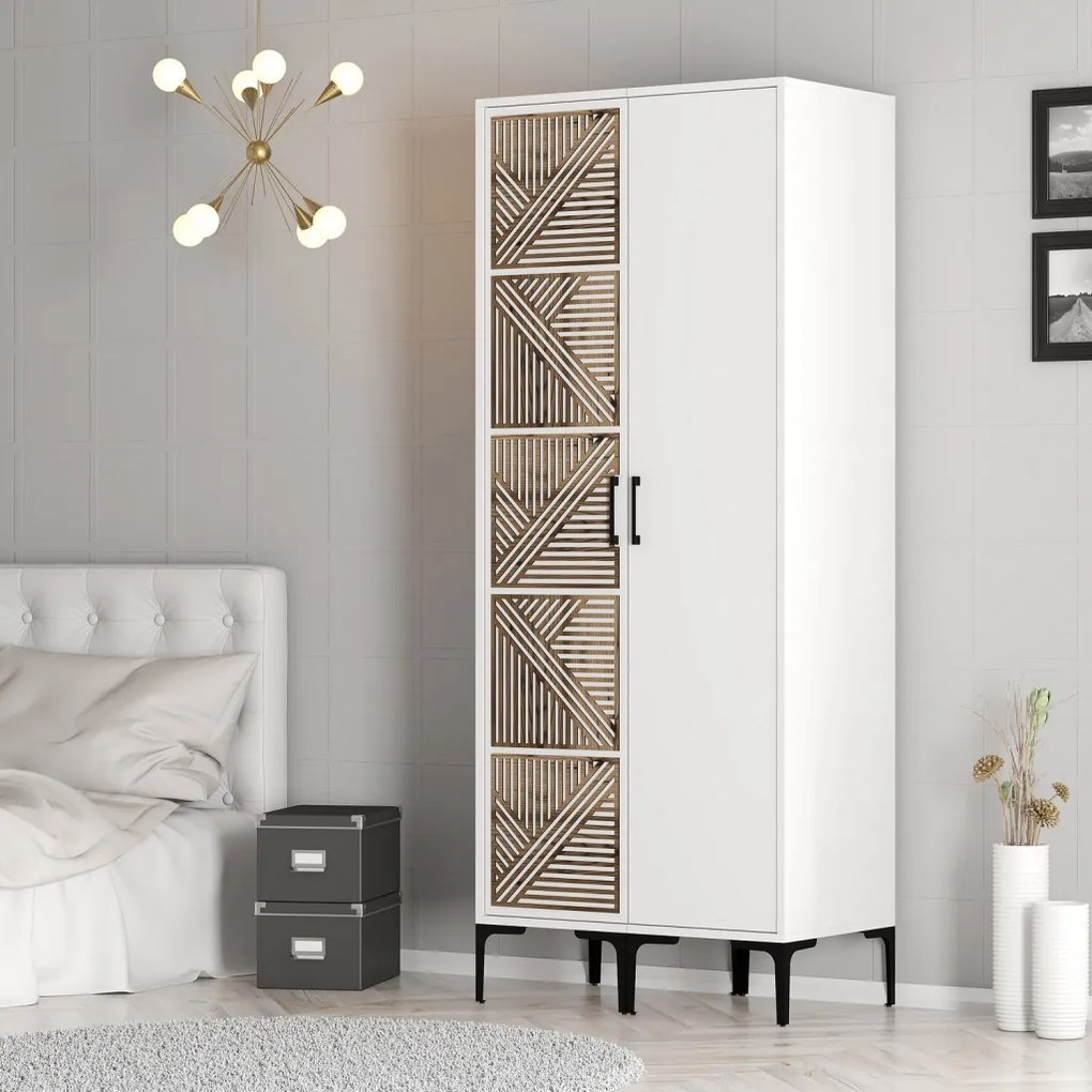 Kumsal gardróbszekrény, fehér, 80 cm – TR845HCT5428