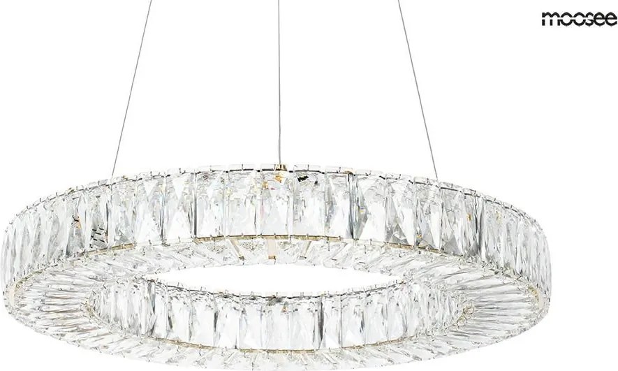 KING HOME MSE010100352 ALLISA Kristály Függesztett Lámpa Fehér, Arany LED IP20