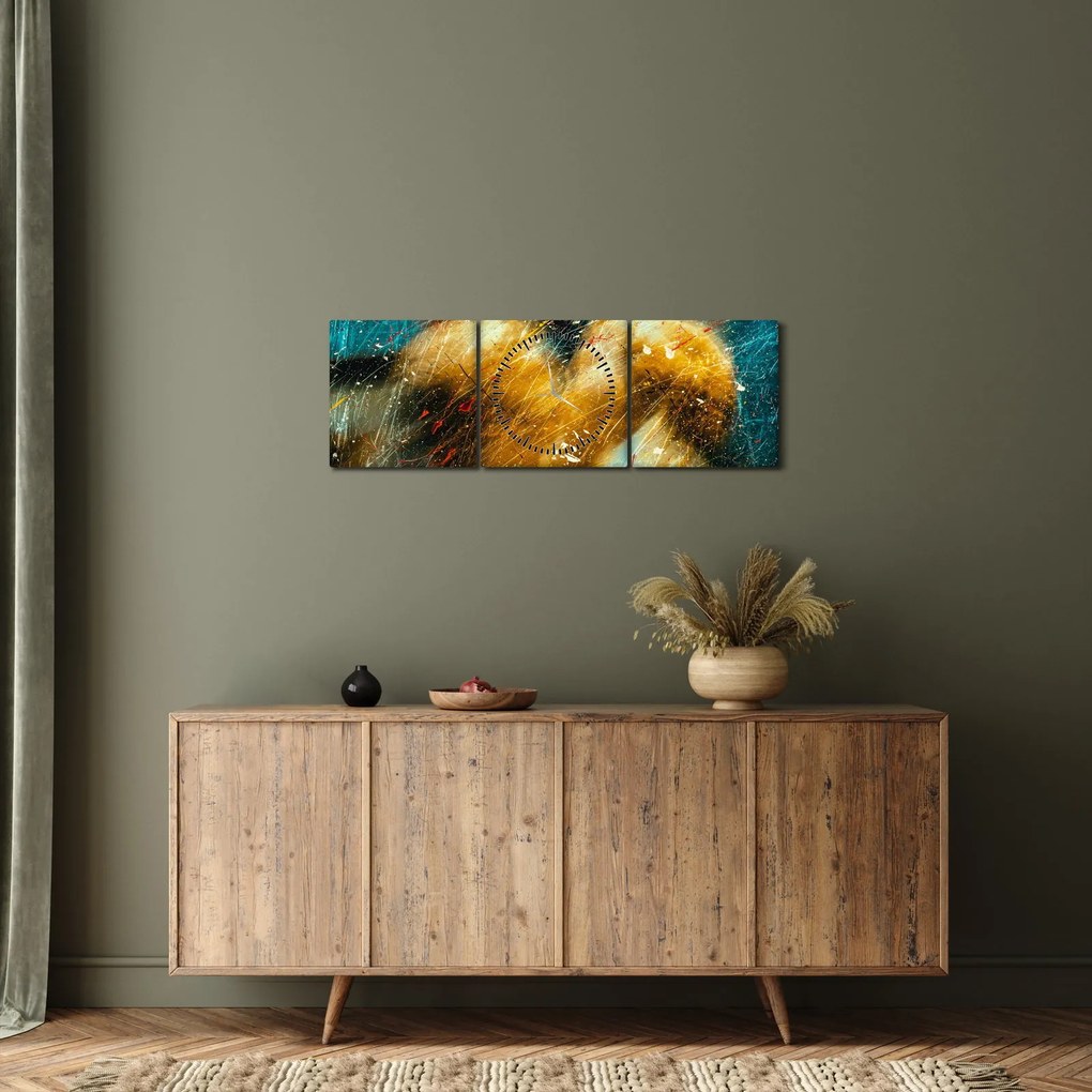 Kép - Csókolózó angyalok (órával) (90x30 cm)
