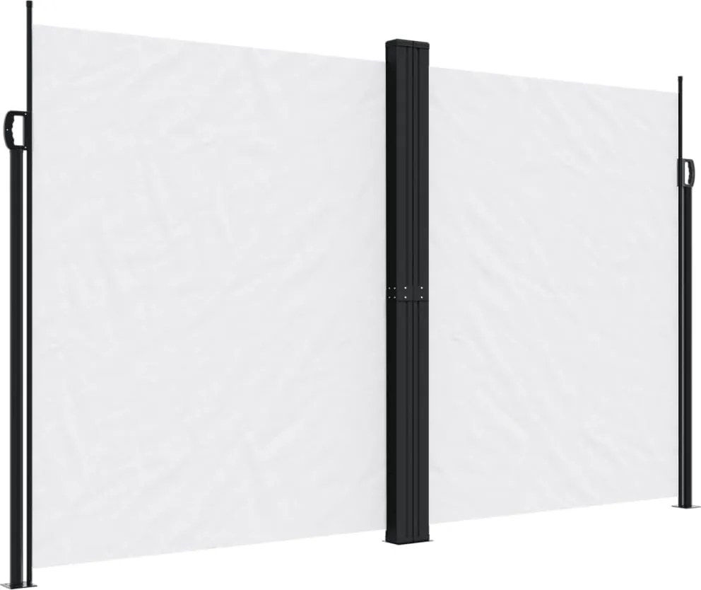 vidaXL fehér behúzható oldalsó napellenző 200 x 600 cm