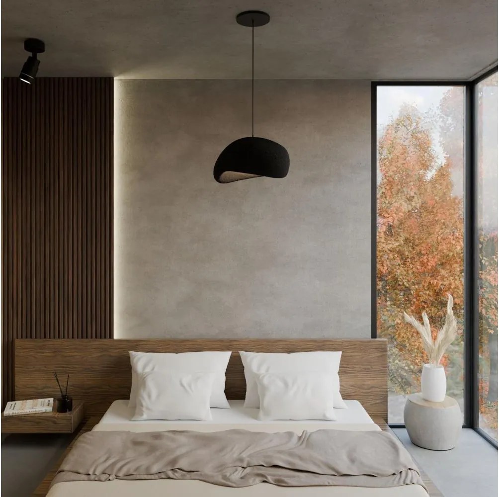 Brilagi - WABI SABI kábeles függőlámpa 1xE27/40W/230V, átmérő 35 cm, fekete