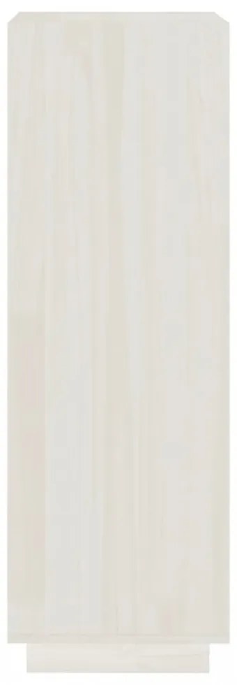 fehér tömör fenyőfa könyvszekrény/térelválasztó 40x35x103 cm