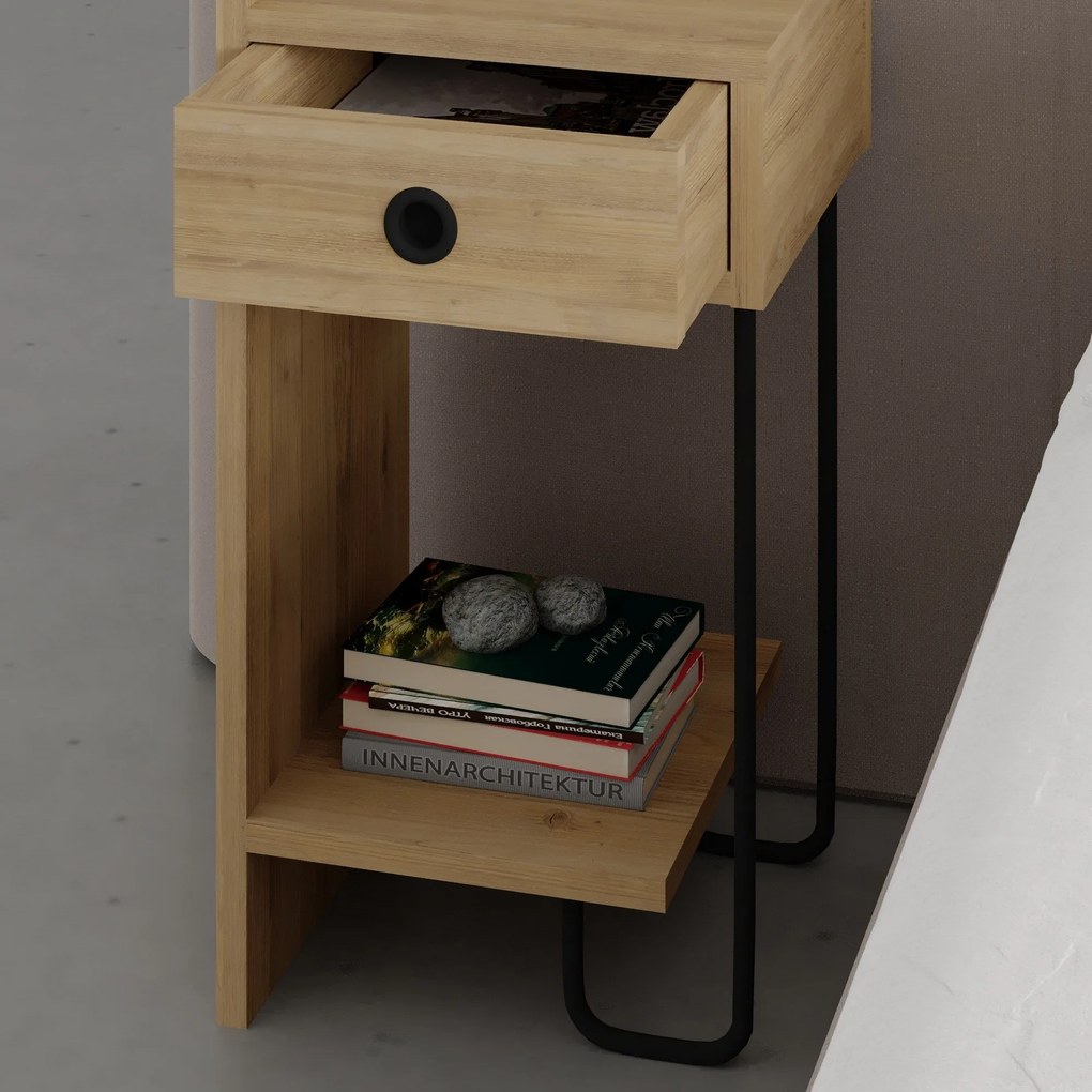 Éjjeliszekrény Sirius Left - Oak v2