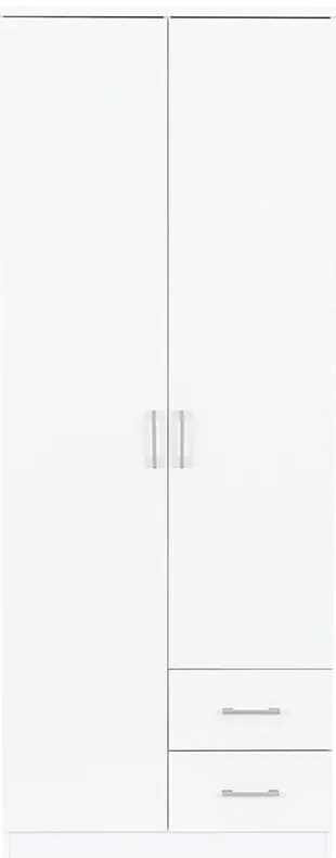 Miami gardróbszekrény 80x205 cm fehér-fehér
