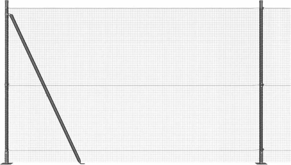 vidaXL Kerítésoszlop Szürke 50 x 1,4 m (16 x 16 mm-es háló)