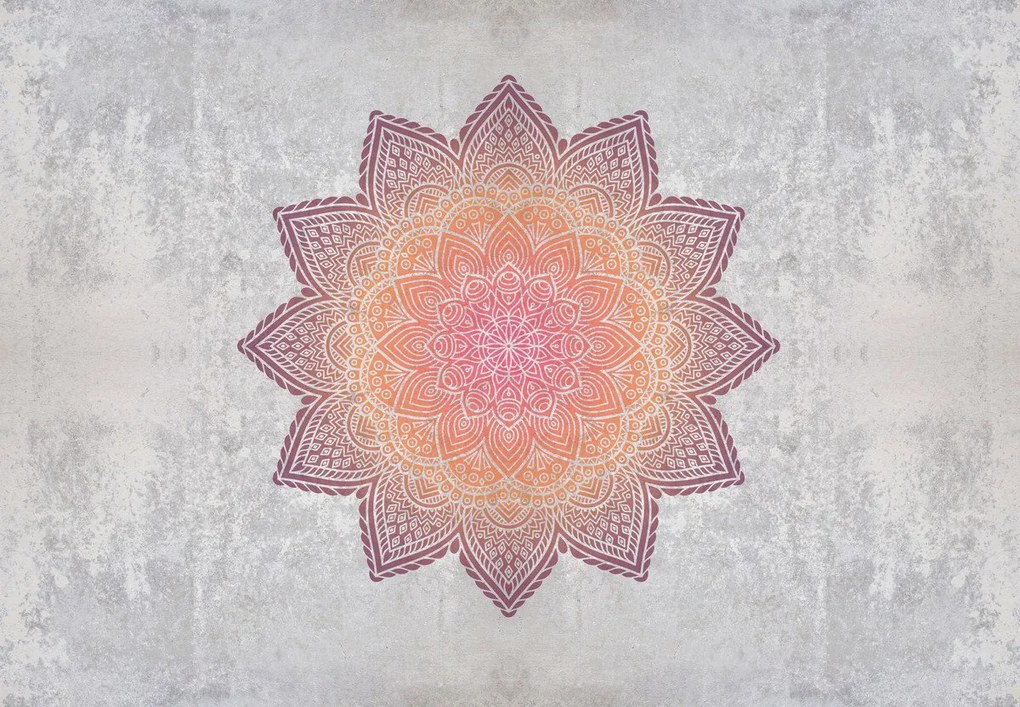 Fotótapéta - Mandala beton motívummal (147x102 cm)