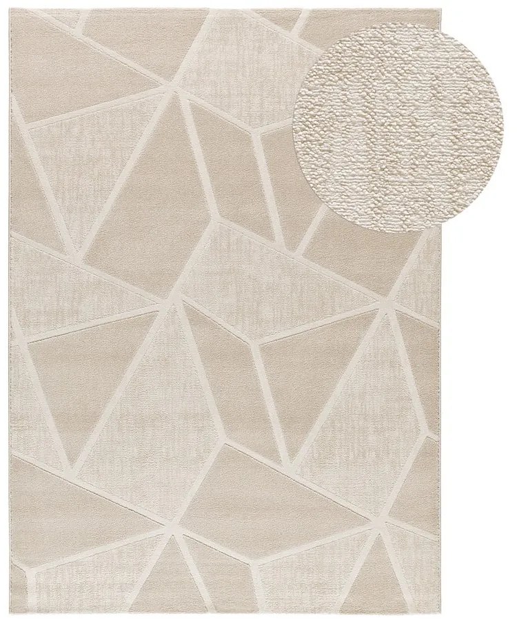 Krémszínű szőnyeg 133x190 cm Sensation – Universal