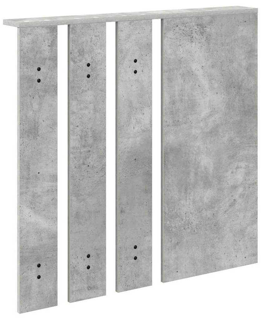 Fali Kabáthorog polcokkal Beton szürke 84 x 10 x 80 cm Faanyag