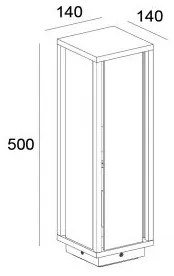 Gardino LX1463-500 - Kültéri lámpa MELISSA 1xE27/15W/230V IP54