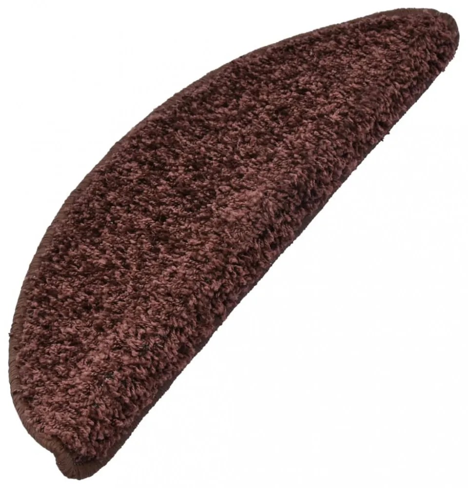 15 db barna lépcsőszőnyeg 65 x 21 x 4 cm