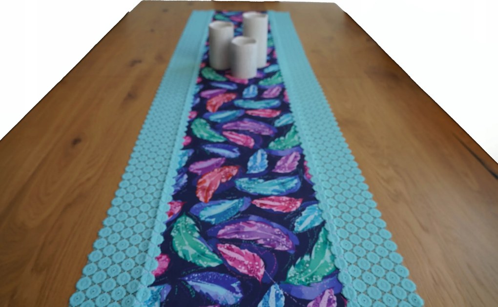 Mg Futófelület Tollbetét csipke Kék 45x150