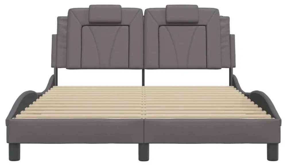szürke ágykeret Viana LED-ekkel matrac nélkül 120 x 200 cm