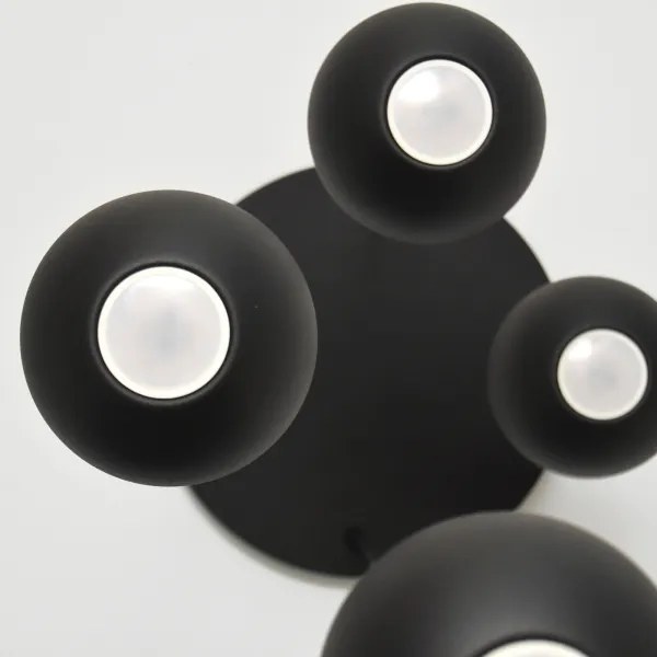 LED Csillár zsinóron MIDWAY 4xGU10/4,8W/230V fekete