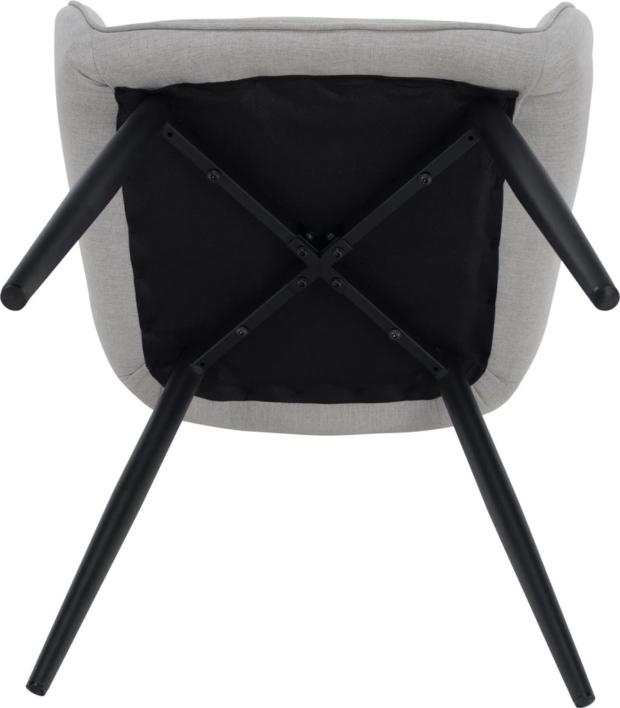 Design fotel, világosszürke/fekete, OSKOR