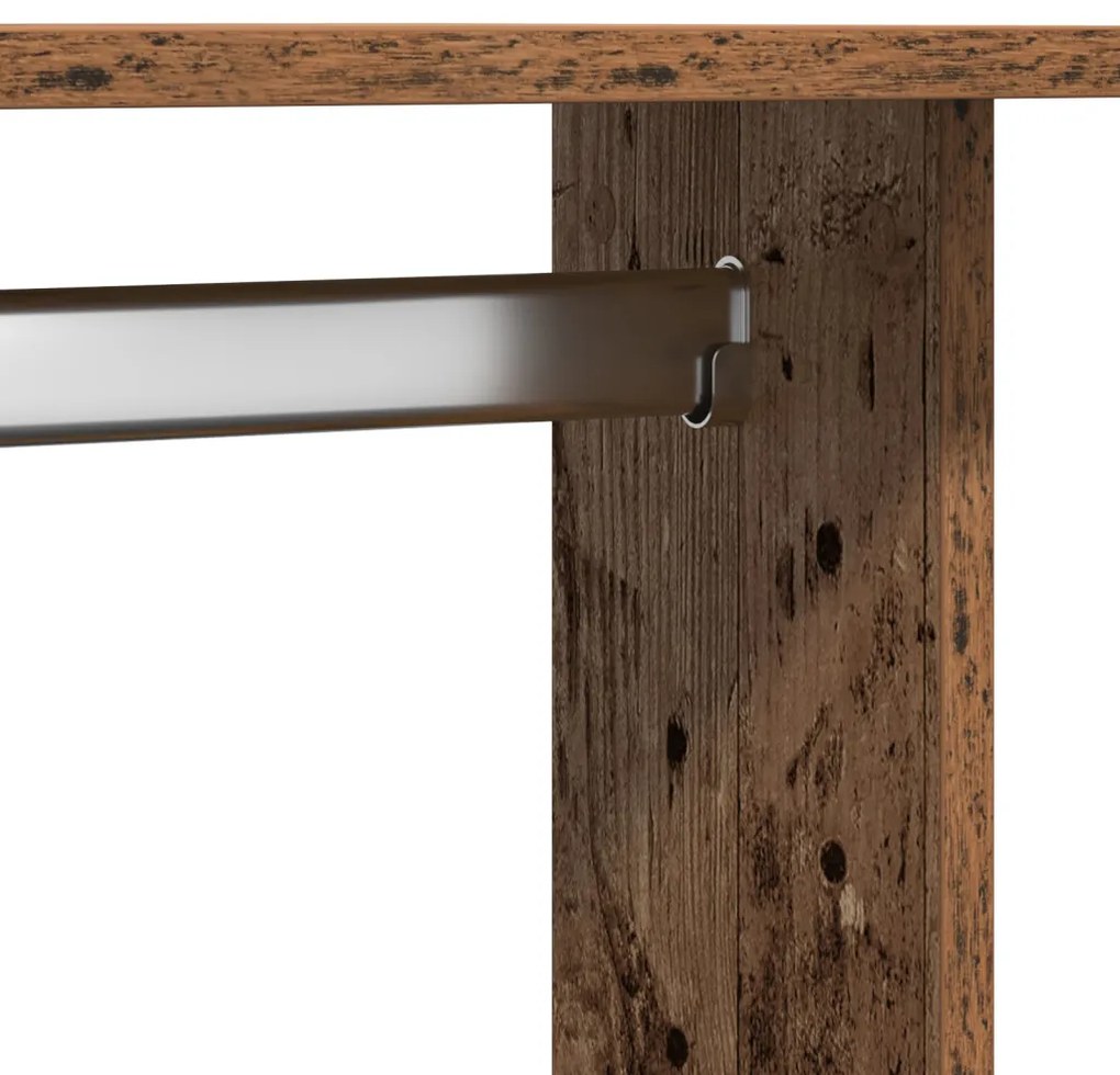 Ruhásszekrény Kerekekkel Régi Fa 102x38x110 cm Mérnöki Fa