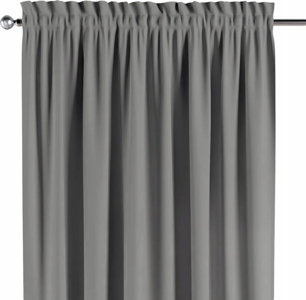 Csatornafüggöny frufruval 1 db 130x245cm szürke