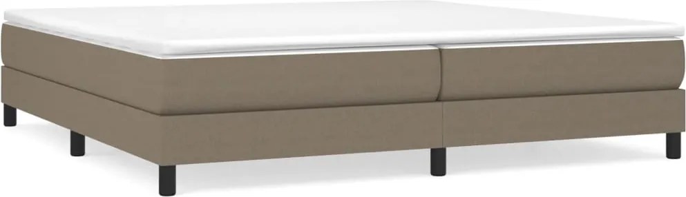 vidaXL tópszínű szövet rugós ágy matraccal 200 x 200 cm