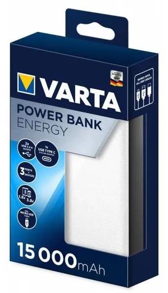 VARTA Varta 57977101111 - Power Bank ENERGY 15000mAh / 2x2,4V fehér VA0163